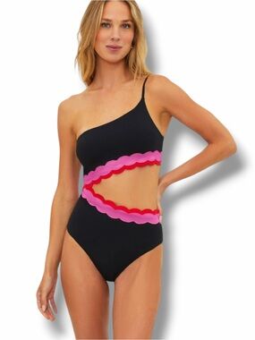 Beach Riot Liora One Piece in Electric Wave Swimsuit Size M